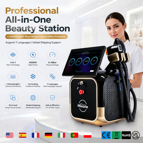 4-in-1 Diode Laser Beauty Device | Hair Removal & Skin Treatment