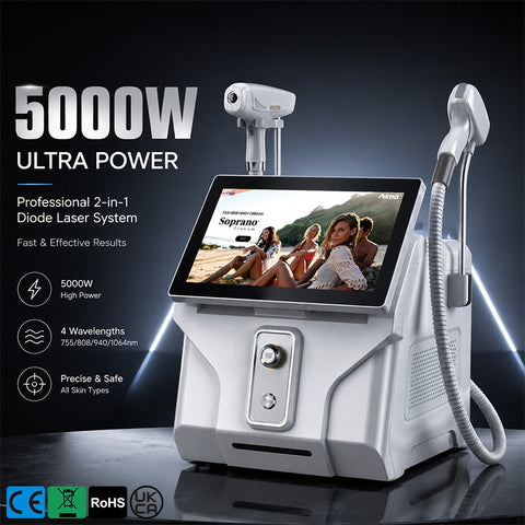 2-in-1 Diode + Pico Laser | 5000W Hair Removal & Skin Rejuv