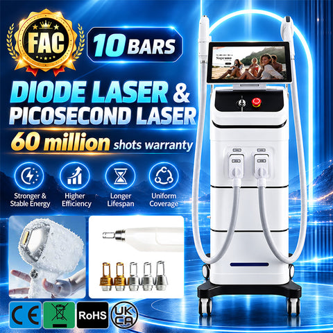 Pre-Ignition 2-in-1 Diode & Picosecond Laser Machine – 6-Wavelength Hair & Tattoo Removal
