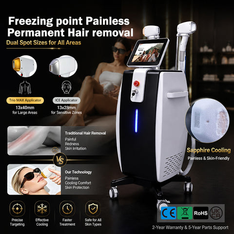10Bar Diode Laser | 4-Wavelength Painless Permanent Removal