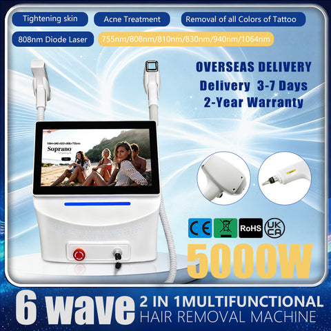 2-in-1 Diode & Picosecond Laser Machine – Professional 808nm Diode Laser Machine for Hair & Tattoo Removal