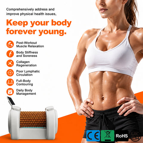 Wooden Roller Body Sculpting Machine – Professional Infrared Therapy & Contouring Device
