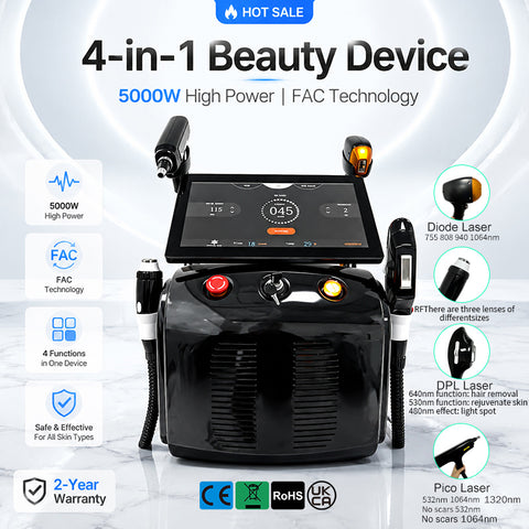 4-in-1 Beauty Device | FAC, Diode+IPL+Pico+RF for Face/Body