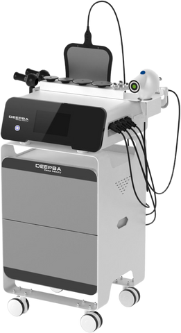 deepba INDIBA 448KHZ RF Tecar Therapy Machine Portable Temperature Control Tecar Terapi Pain Relief Machine 360 Rotation Sports Injury Pain Reduce Skin Lifting