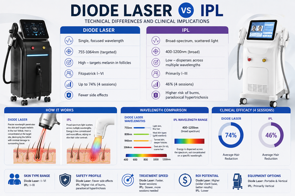 Diode Laser vs IPL: Technical Differences and Clinical Implications