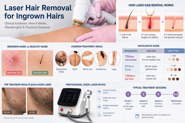 Can You Use a Laser Hair Removal Machine on Ingrown Hairs? Clinical Evidence and Practical Guidance