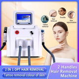 Dual-Handled Hair and Freckle Removal Beauty Device, Anti-Aging and Skin Rejuvenation Machine, with A Foldable Display for Convenient Storage
