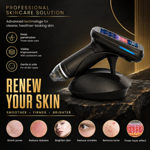 Smart Touch Screen RF Microneedling Device – Portable Skin Renewal at Home