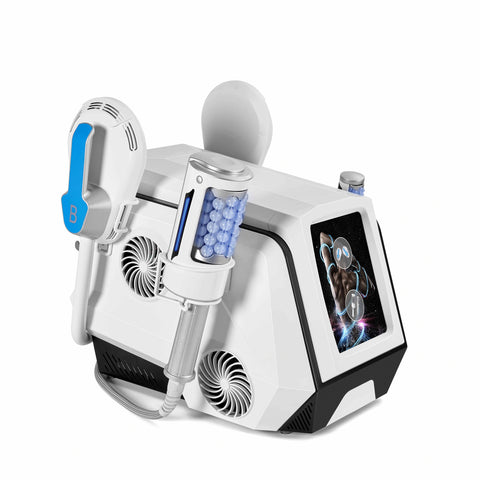 4 Handles EMS Body Sculpting Machine with Roller Handle & HIFM Handle,Muscle Stimulation Body Slimming Equipment Muscle Building