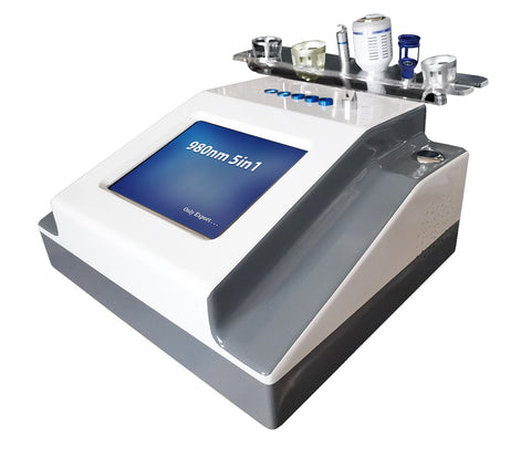 5-in-1 laser beauty device, for treating red blood vessels, eliminating nail fungus, skin regeneration, physical therapy, and herpes-related eczema