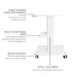 Professional Laser Beauty Cart | Silent Rollers, Sturdy & Durable