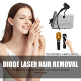 808nm Diode Laser Hair Removal: Touchscreen Handle for Painless, Long-Lasting Hair Reduction