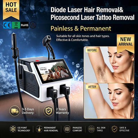 Diode + Pico Laser | Permanent Hair Removal & Tattoo Erase