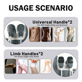 EMS Magnetic Slimming Device with 4 Handles,Muscle Building and Cellulite Improvement Across Arms