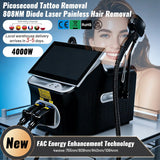 2-in-1 Laser Hair & Tattoo Removal, 4 Wavelength Ice Painless