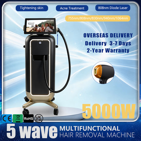 5-Wavelength Diode Laser Hair Removal Machine| Professional Aesthetic System