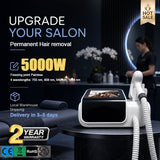 Mini Portable Diode Laser | 5kW Painless Hair Rem, All Skin