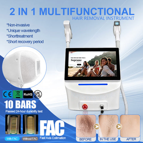 2-in-1 Diode & Picosecond Laser Machine – Professional 808nm Diode Laser Machine for Hair & Tattoo Removal