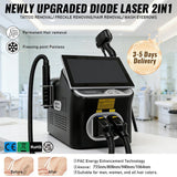 2-in-1 Laser Hair & Tattoo Removal, 4 Wavelength Ice Painless