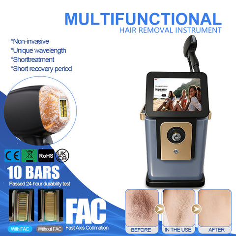 Ice-Handle Diode Laser Hair Removal Device – Painless, Portable, Home & Salon Ready
