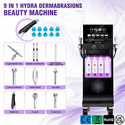 9 in 1 Hydra Dermabrasion Machine – Professional Facial Skin Management System