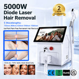 5-Wavelength Diode Laser | 5000W Ice-Cooling Hair Removal