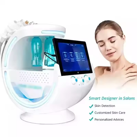 Smart Blue 6-IN-1 Smart Facial Analysis & Skincare Device - All-in-One Skin Scanner for Lifting, Firming, Brightening, Acne & Spot Removal