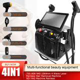 4 in 1 Multifunctional Salon Spa Professional Beauty Device, Laser Hair Removal, RF Technology, Picosecond Spot Removal, OPT Skin Rrejuvenation