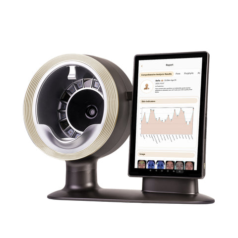 M17 Skin Analyzer, Smart Facial Skin Monitor Skin Trend Tracking Multi-Spectral Light Tech for Pigment/Scar Detection