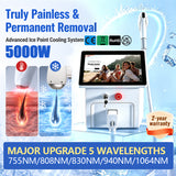 5-Wavelength Diode Laser | 5000W Ice-Cooling Hair Removal