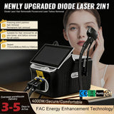 2-in-1 Laser Hair & Tattoo Removal, 4 Wavelength Ice Painless