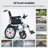 Foldable Electric Wheelchair | Lightweight, 4 Battery Opts
