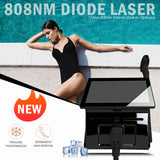 Black B62 Professional 4-Wavelength Diode Laser Hair Removal Device, Permanent Hair Removal Salon Beauty Machine for Women and Men