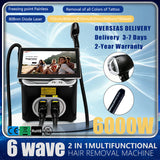 2-in-1 Laser Hair & Tattoo Removal, 6 Wavelength Ice Painless