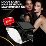 Black B62 Professional 4-Wavelength Diode Laser Hair Removal Device, Permanent Hair Removal Salon Beauty Machine for Women and Men