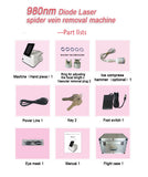 980nm Laser Redness Removal Beauty Device, Professional Skin Tone Balancing Beauty Equipment, Beauty Salon Skincare Equipment