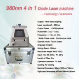 980nm vertical screen 4-in-1 professional nail fungus removal device, multi-functional beauty instrument