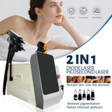 Salon-Grade 2-in-1 Laser: 808nm Hair Removal + Picosecond Skin Care for Home & Clinic