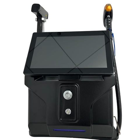 B61 2-in-1 Matte Black, Professional 2-in-1 Diode Laser & Picosecond Beauty Device – 4 Wavelengths, 5 Picosecond Heads for Permanent Painless Hair Removal & Tattoo Pigment Removal, All Skin Areas, Men & Women