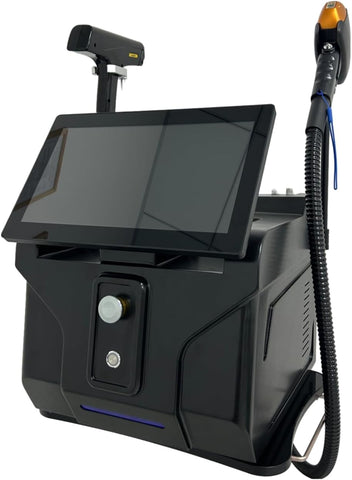 B61 2-in-1 Matte Black, Professional 2-in-1 Diode Laser & Picosecond Beauty Device – 4 Wavelengths, 5 Picosecond Heads for Permanent Painless Hair Removal & Tattoo Pigment Removal, All Skin Areas, Men & Women