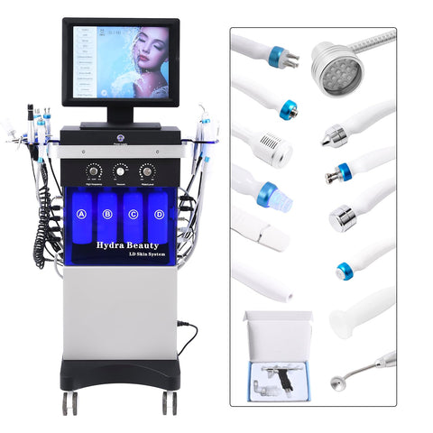 14-in-1 Hydrogen Oxygen Facial Skin Care Machine Home and Office，Professional Facial Salon Beauty Device, Hydrates and Moisturizes, Whitens and Brightens Skin, Soothes Skin, and Fades Acne Scars