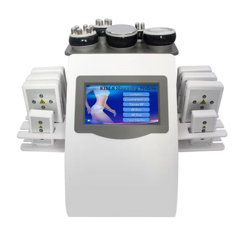 6 IN 1 Multifunctional Vacuum Cavitation Machine 40K Ultrasonic Liposuction Cavitation Radio Frequency Laser Skin Tighten Body Slimming Tool